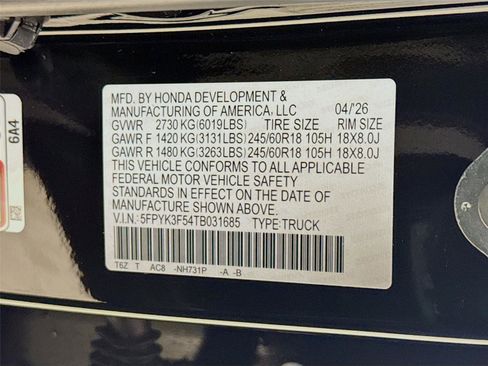 New 2026 Honda Ridgeline RTL image 30