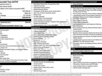 New 2026 Chevrolet Trax ACTIV w/ Sunroof Package