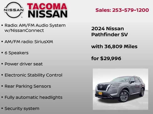 Used 2024 Nissan Pathfinder SV AWD/4WD image 6