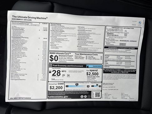 New 2026 BMW X1 xDrive28i w/ Convenience Package image 30