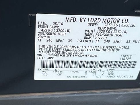 Used 2017 Ford Explorer Sport w/ Equipment Group 401A AWD/4WD image 31