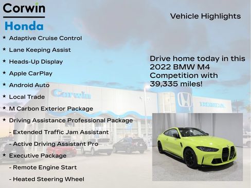 Used 2022 BMW M4 Competition w/ M Carbon Exterior Package RWD image 7