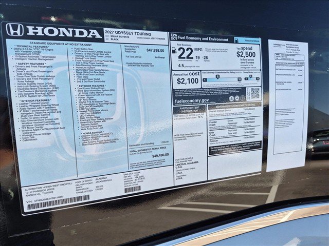 New 2027 Honda Odyssey Touring image 17