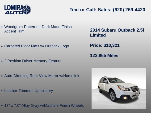 Used 2014 Subaru Outback 2.5i Limited AWD/4WD image 21