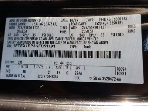 Used 2019 Ford F150 XL w/ Equipment Group 101A Mid AWD/4WD image 4