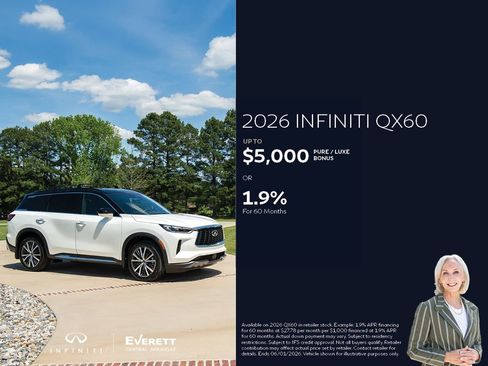 New 2026 INFINITI QX60 Luxe w/ Cargo Package AWD/4WD image 2