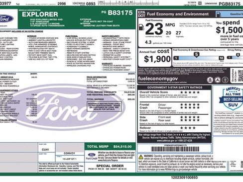 Used 2023 Ford Explorer Limited w/ Equipment Group 301A AWD/4WD image 13