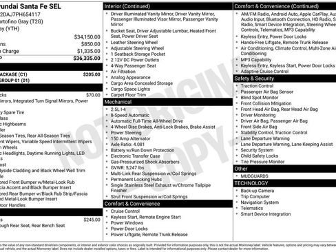 Used 2023 Hyundai Santa Fe SEL w/ Cargo Package AWD/4WD image 5
