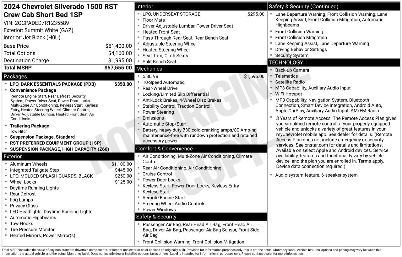 Used 2024 Chevrolet Silverado 1500 RST w/ LPO, Dark Essentials Package RWD image 30