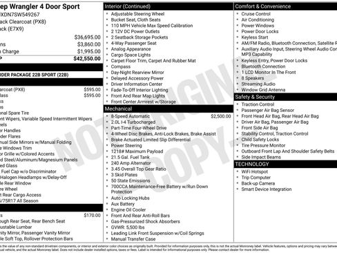 New 2025 Jeep Wrangler Sport image 21