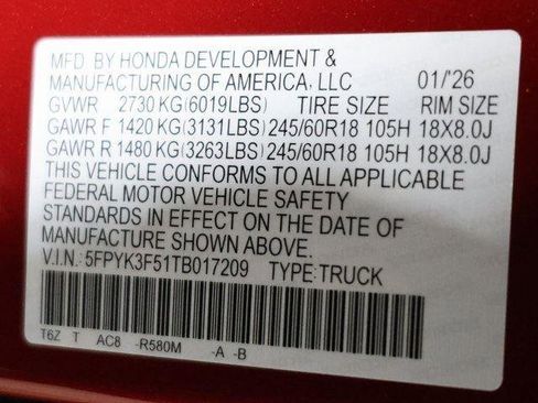 New 2026 Honda Ridgeline RTL image 27