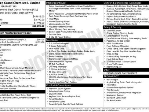 New 2026 Jeep Grand Cherokee L Limited RWD image 37