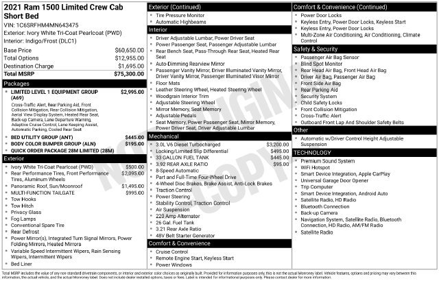 Used 2021 RAM 1500 Limited AWD/4WD image 6