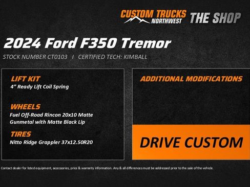 Used 2024 Ford F350 Platinum w/ Tremor Off-Road Package image 2
