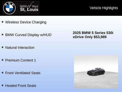 Certified 2025 BMW 530i xDrive w/ Premium Package image 79