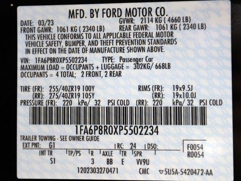 Used 2023 Ford Mustang Mach 1 w/ Equipment Group 700A image 54