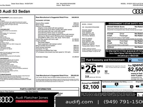 Used 2023 Audi S3 Premium Plus w/ Premium Plus Package image 3