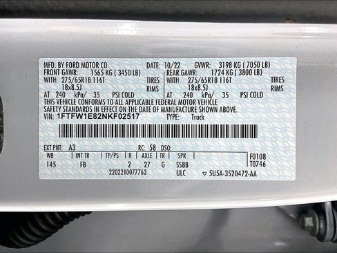 Certified 2022 Ford F150 XLT w/ Equipment Group 302A High AWD/4WD image 36