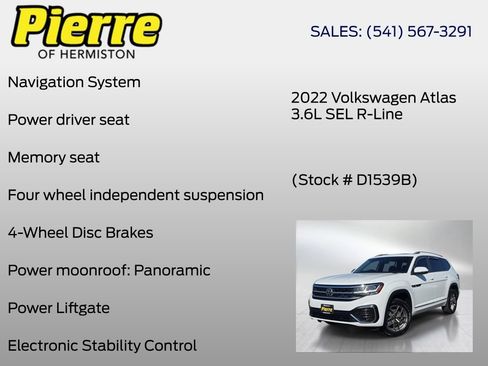 Used 2022 Volkswagen Atlas SEL R-Line AWD/4WD image 6