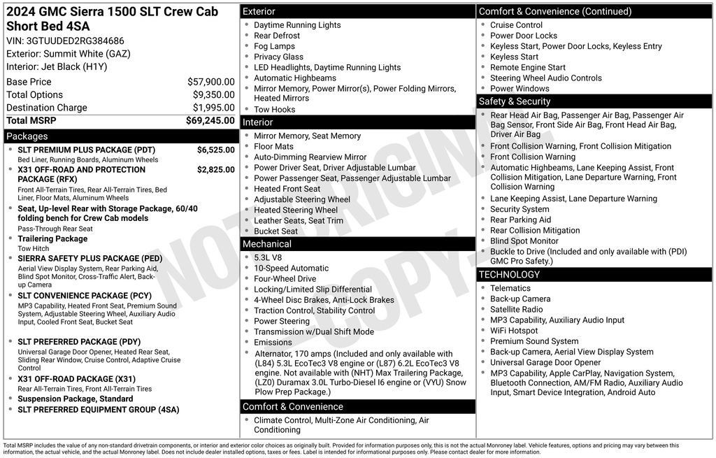 Used 2024 GMC Sierra 1500 SLT w/ SLT Premium Plus Package AWD/4WD image 23