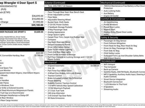 Used 2025 Jeep Wrangler Sport S AWD/4WD image 8