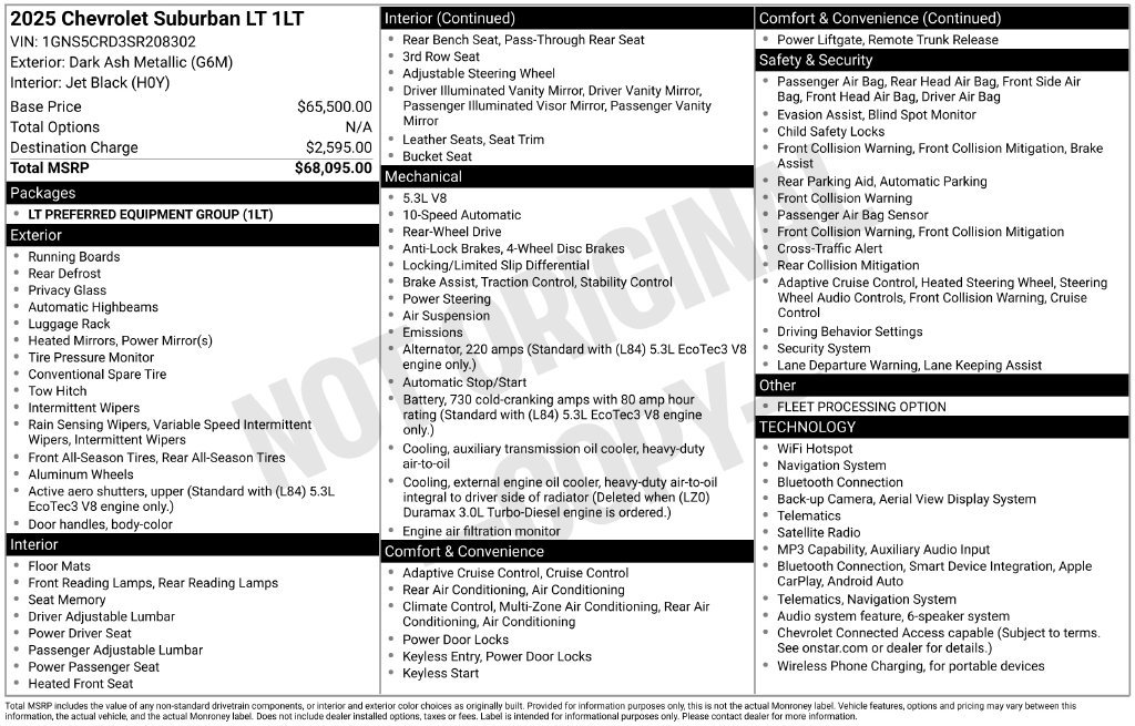 Used 2025 Chevrolet Suburban LT RWD image 4