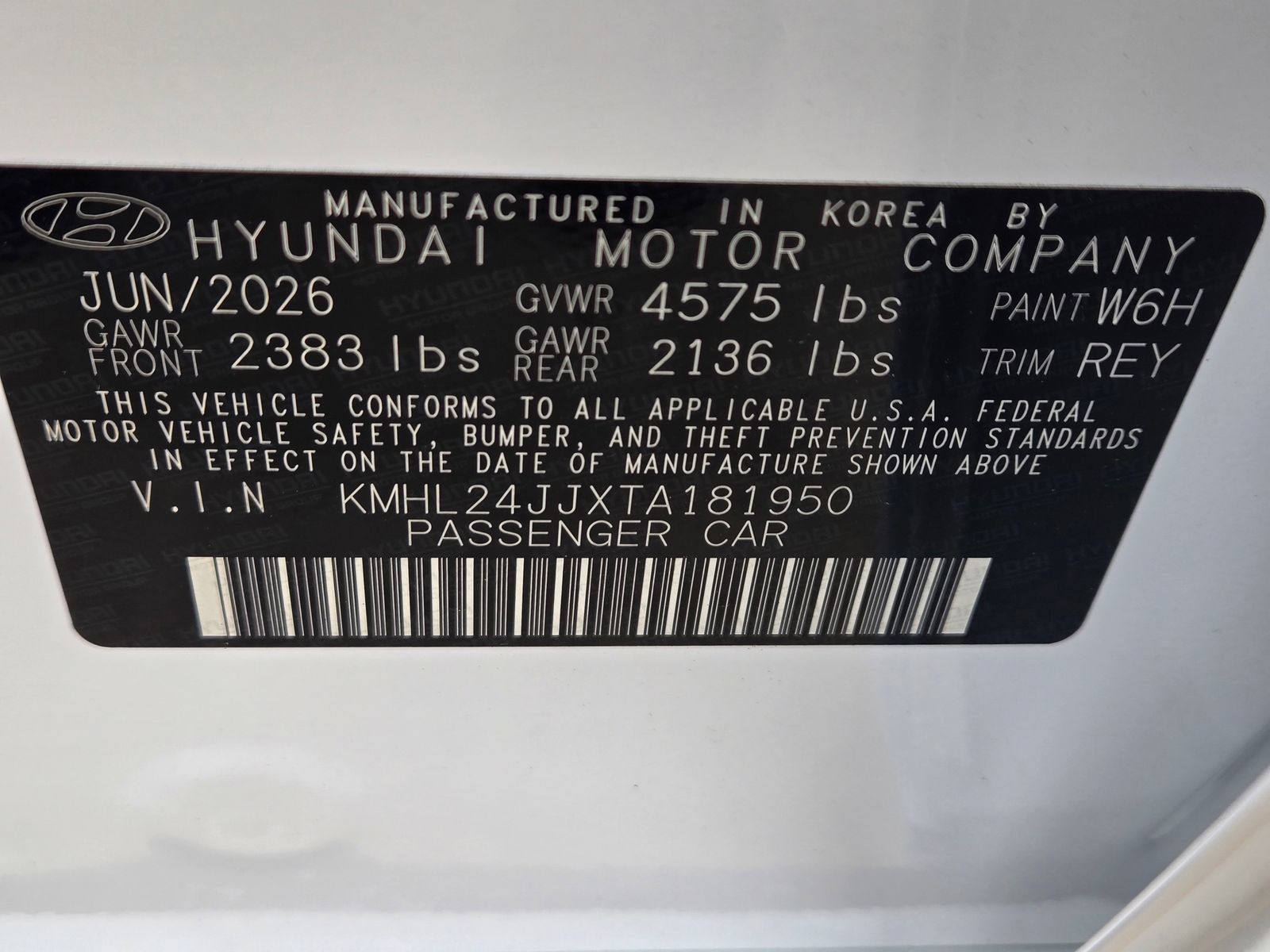 New 2026 Hyundai Sonata Blue FWD image 20