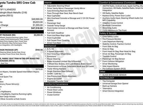 Used 2020 Toyota Tundra SR5 w/ TRD Sport Package image 5