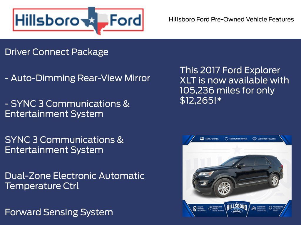 Used 2017 Ford Explorer XLT w/ Equipment Group 202A FWD image 13