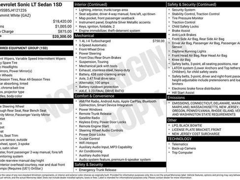 Used 2018 Chevrolet Sonic LT image 30