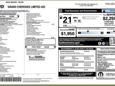 Used 2020 Jeep Grand Cherokee Limited w/ Luxury Group II RWD image 3