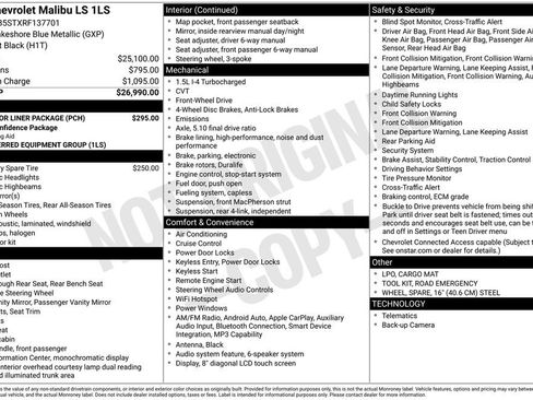 Used 2024 Chevrolet Malibu LS w/ LPO, Floor Liner Package image 16