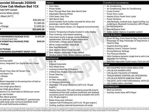 Used 2023 Chevrolet Silverado 2500 Custom w/ Custom Convenience Package AWD/4WD image 7