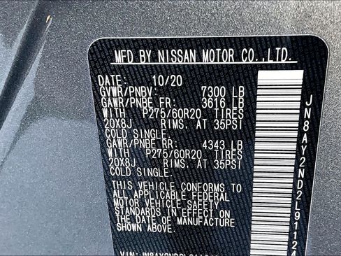 Certified 2020 Nissan Armada SL w/ Premium Package image 32