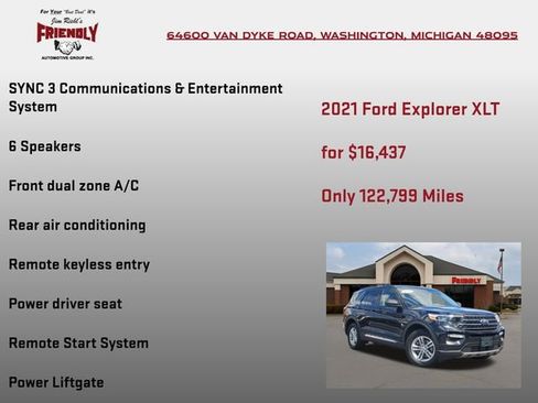 Used 2021 Ford Explorer XLT w/ Equipment Group 202A image 5
