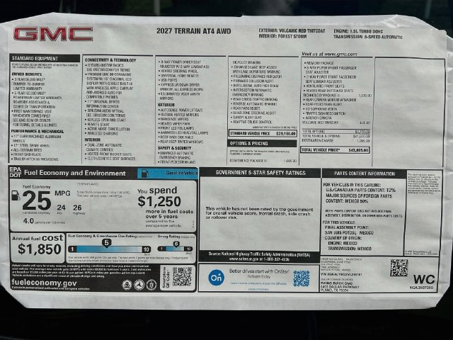 New 2027 GMC Terrain AT4 w/ Convenience Package III AWD/4WD image 21