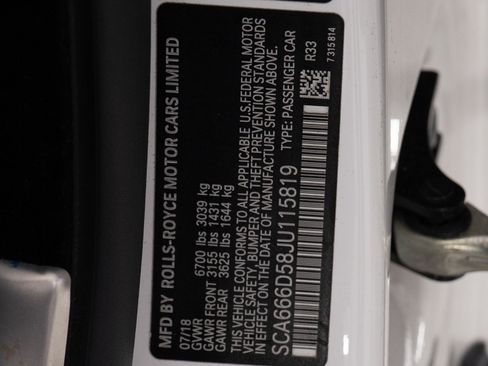 Certified 2018 Rolls-Royce Dawn image 54