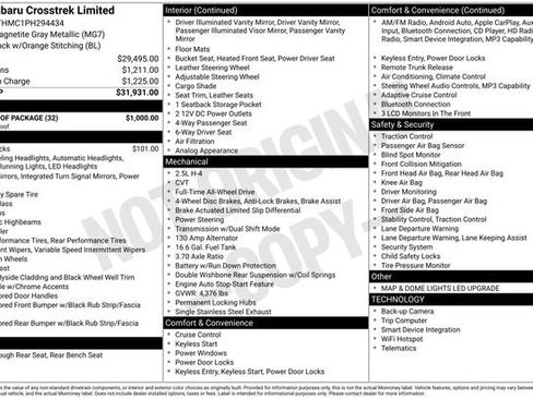 Used 2023 Subaru Crosstrek 2.5i Limited w/ Moonroof Package image 15