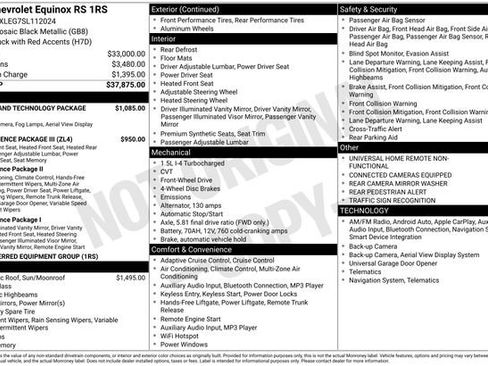 Used 2025 Chevrolet Equinox RS w/ Safety and Technology Package image 28
