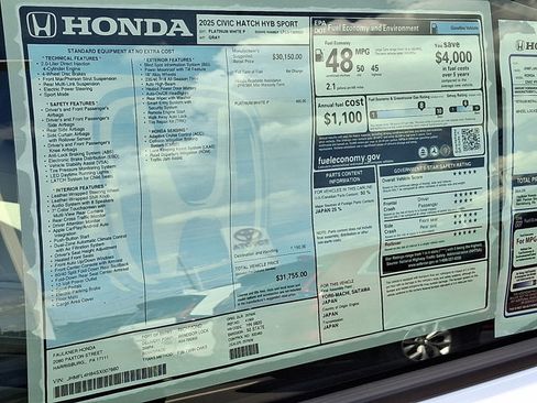 New 2025 Honda Civic Sport image 24