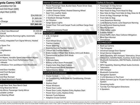 Used 2025 Toyota Camry XSE image 7