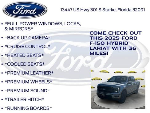 New 2025 Ford F150 Lariat w/ Equipment Group 501A Mid image 10