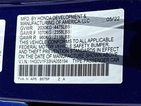 Certified 2022 Honda Accord Sport image 34