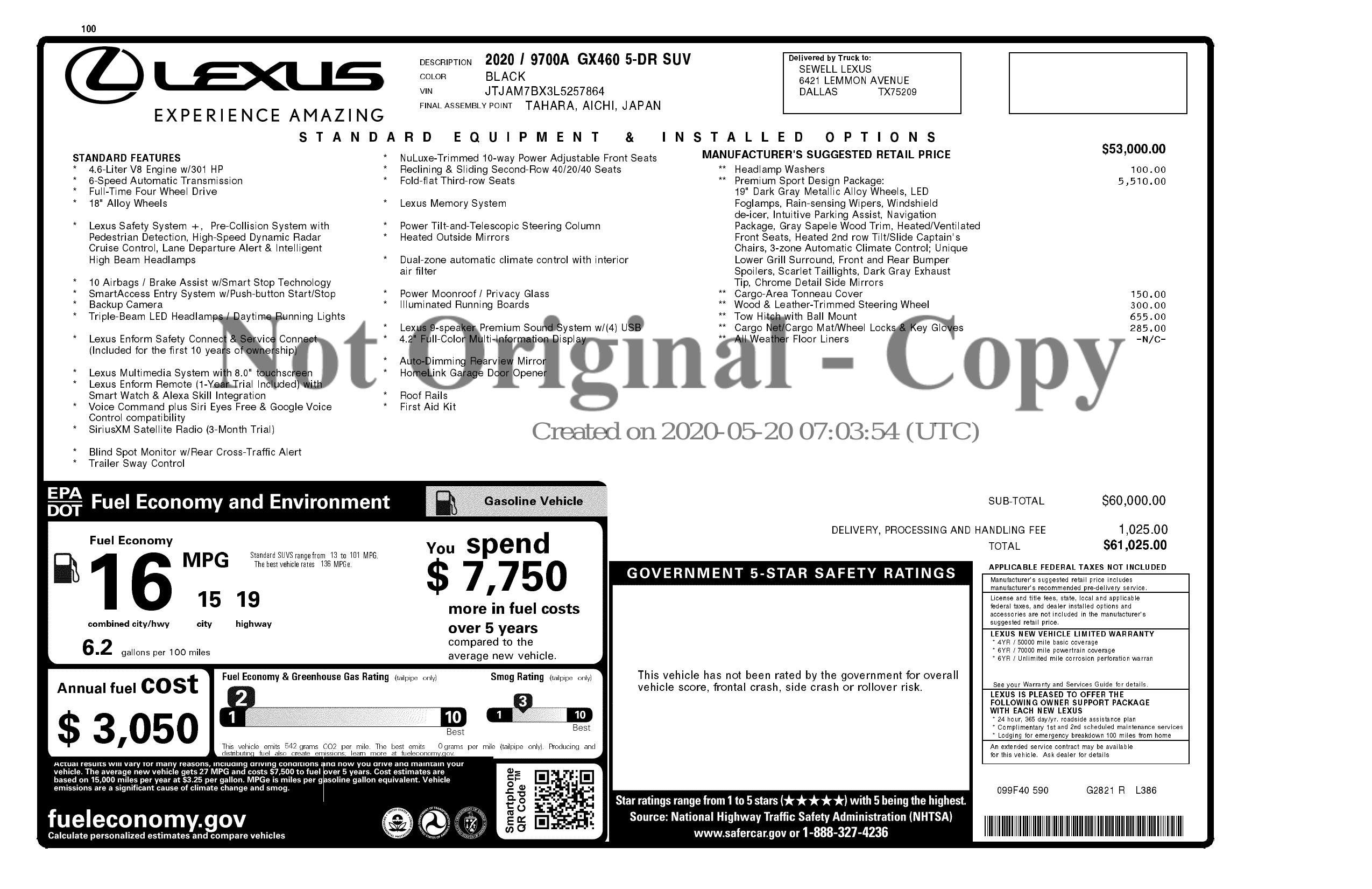 Used 2020 Lexus GX 460 Premium AWD/4WD image 2