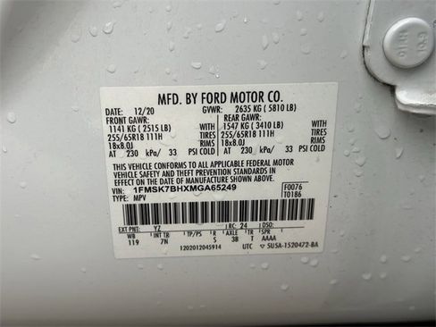 Used 2021 Ford Explorer 2WD w/ Class III Trailer Tow Package image 33