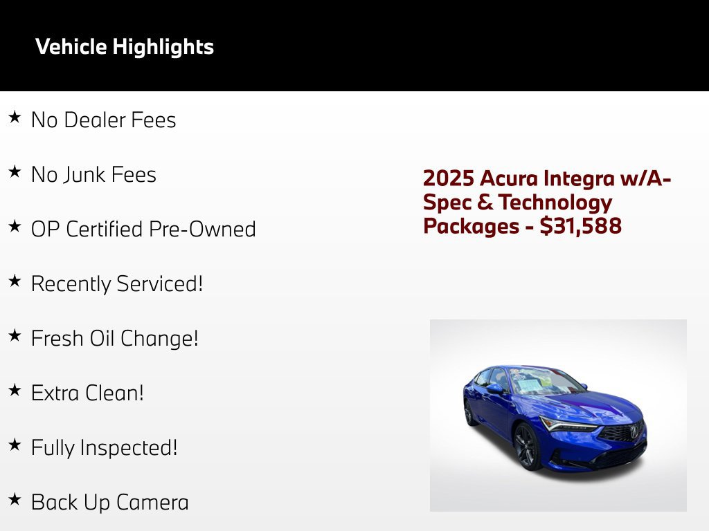 Used 2025 Acura Integra A-Spec w/ Technology Package FWD image 64