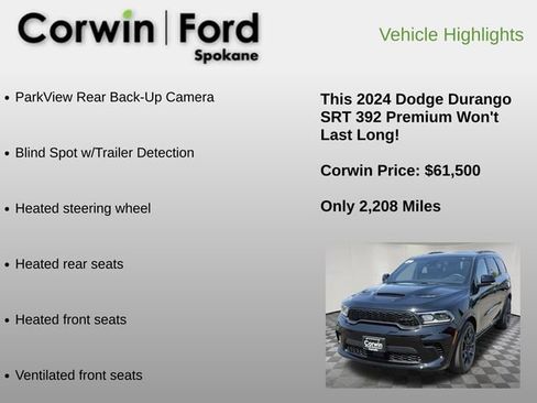 Used 2024 Dodge Durango SRT AWD/4WD image 12