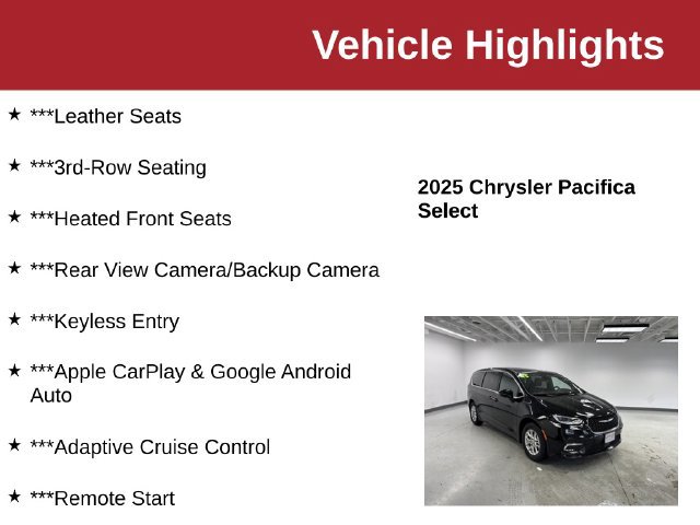 Used 2025 Chrysler Pacifica Select FWD image 10