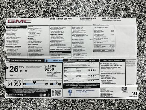 Used 2022 GMC Terrain SLE w/ Driver Convenience Package AWD/4WD image 56