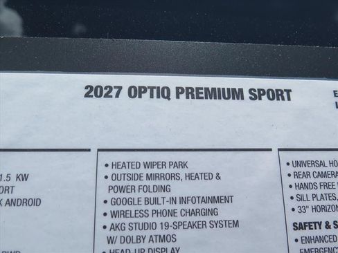 New 2027 Cadillac Optiq Premium Sport RWD image 11